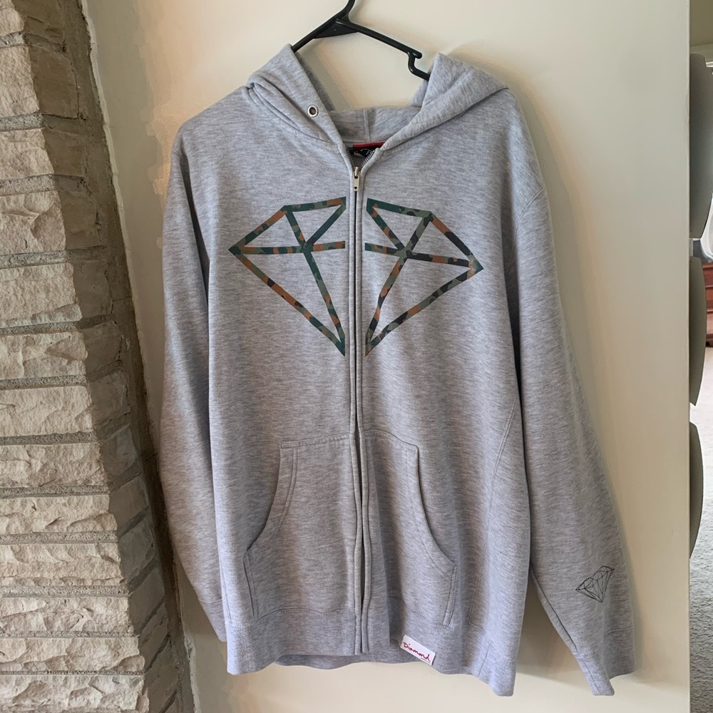Diamond supply zip up hoody